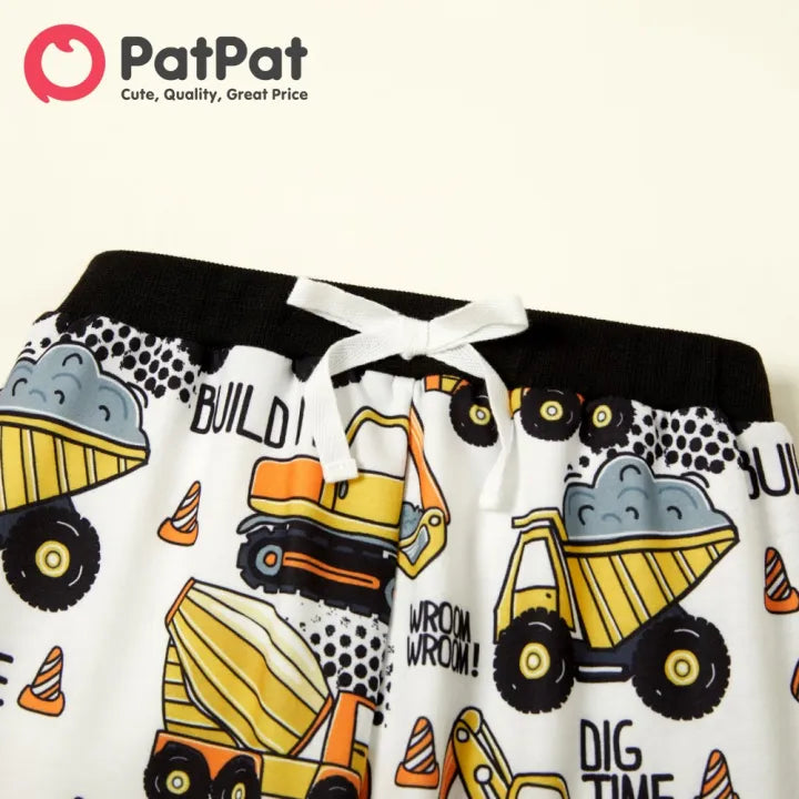 Toddler Boy Vehicle Print Casual Pants