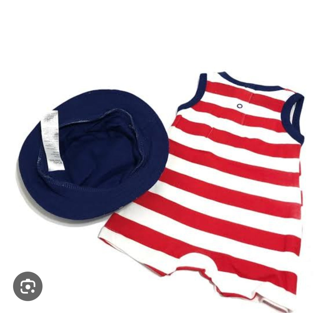 Baby Flag Cotton Romper
