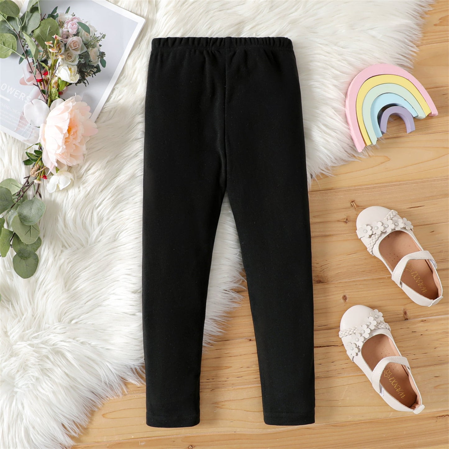 Girl Glitter Stars Embroidered Leggings