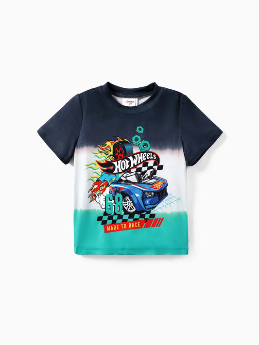 Hot Wheels 1pc Toddler/Kids Boy Flamming Tire Logo T-shirt