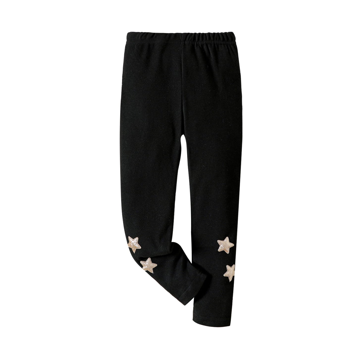 Girl Glitter Stars Embroidered Leggings