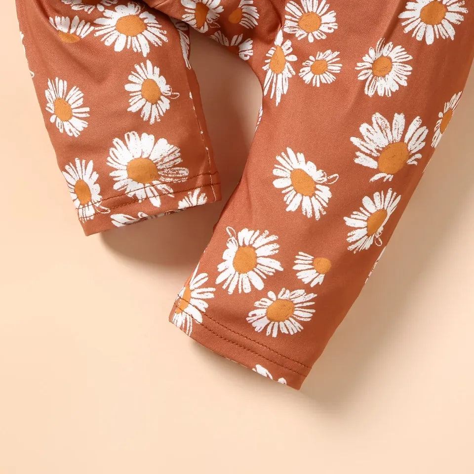 Floral Print V Neck Jumpsuit