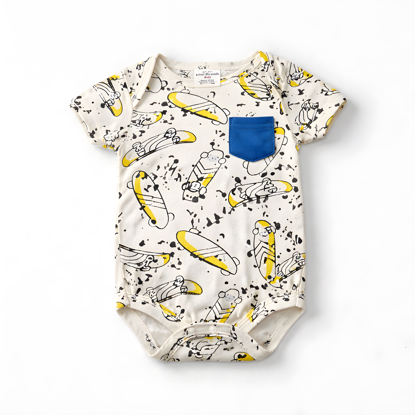 3-Piece Baby Boy Skateboard Print Outfit Set | Bodysuit, Pants & Matching Shoes 042LH