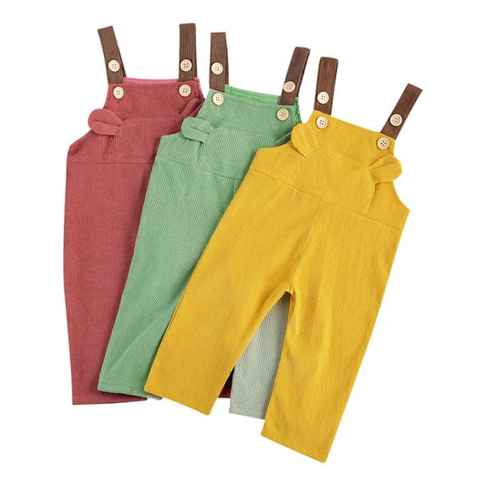 Overalls Pants Cartoon Suspender  Corduroy