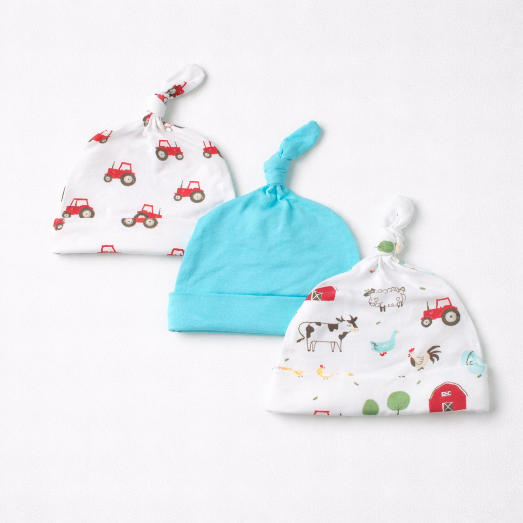 Alfeier 3 piece caps set "The baby farm Theam"(042Lh)