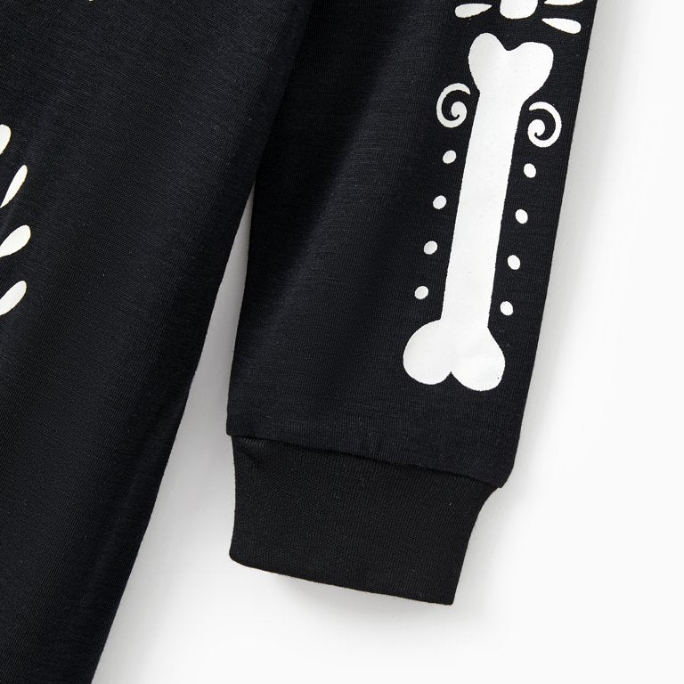 Zipper Skeleton Pattern Long Sleeves Bodysuits (Flame Resistant)