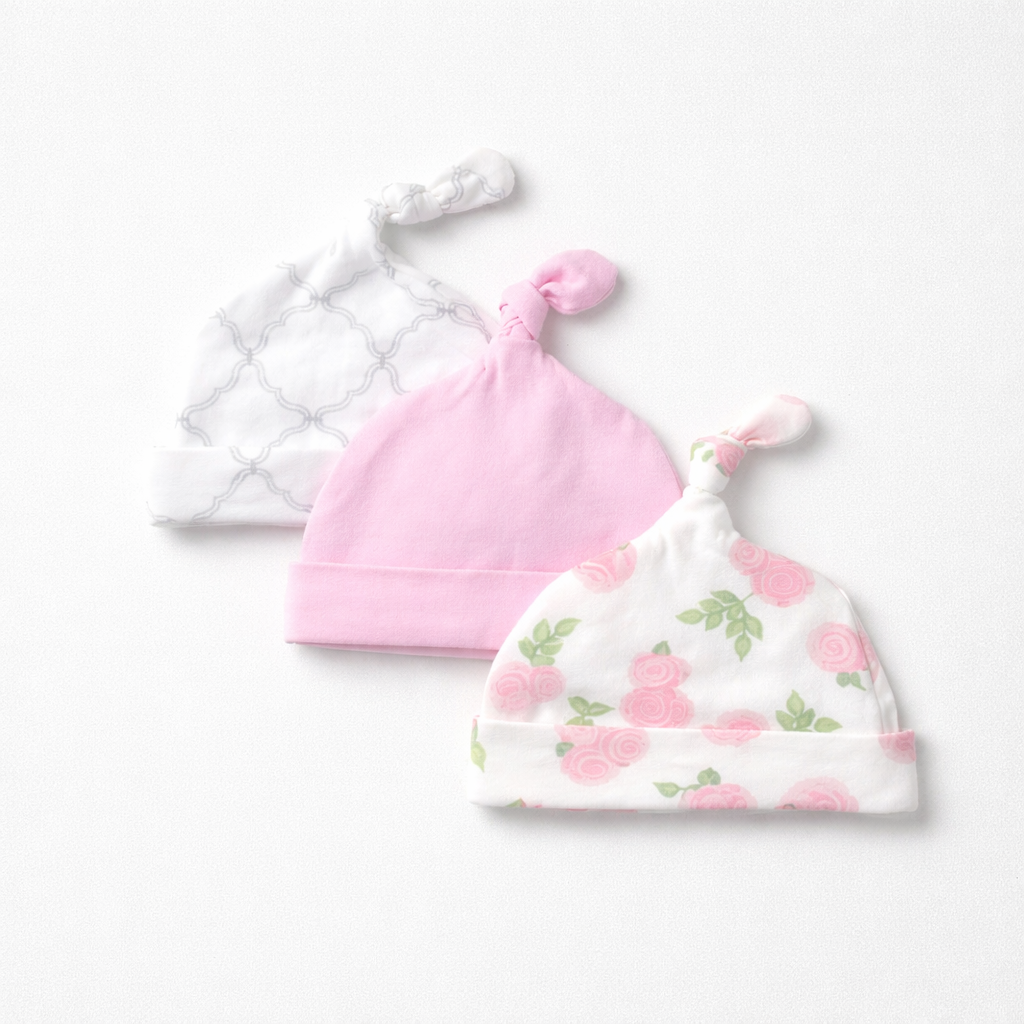 Alfeier 3 piece caps set "The Pink Flowers Theam"(042Lh)