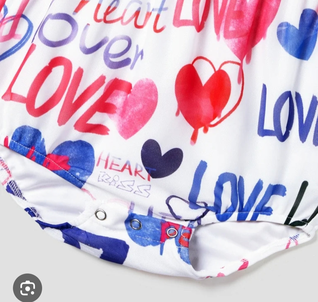 Love heart romper