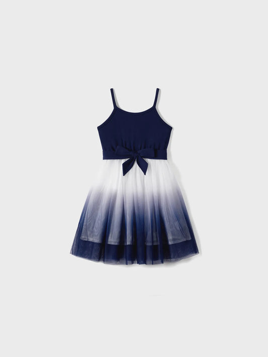 Belted Ombre Slip Dress