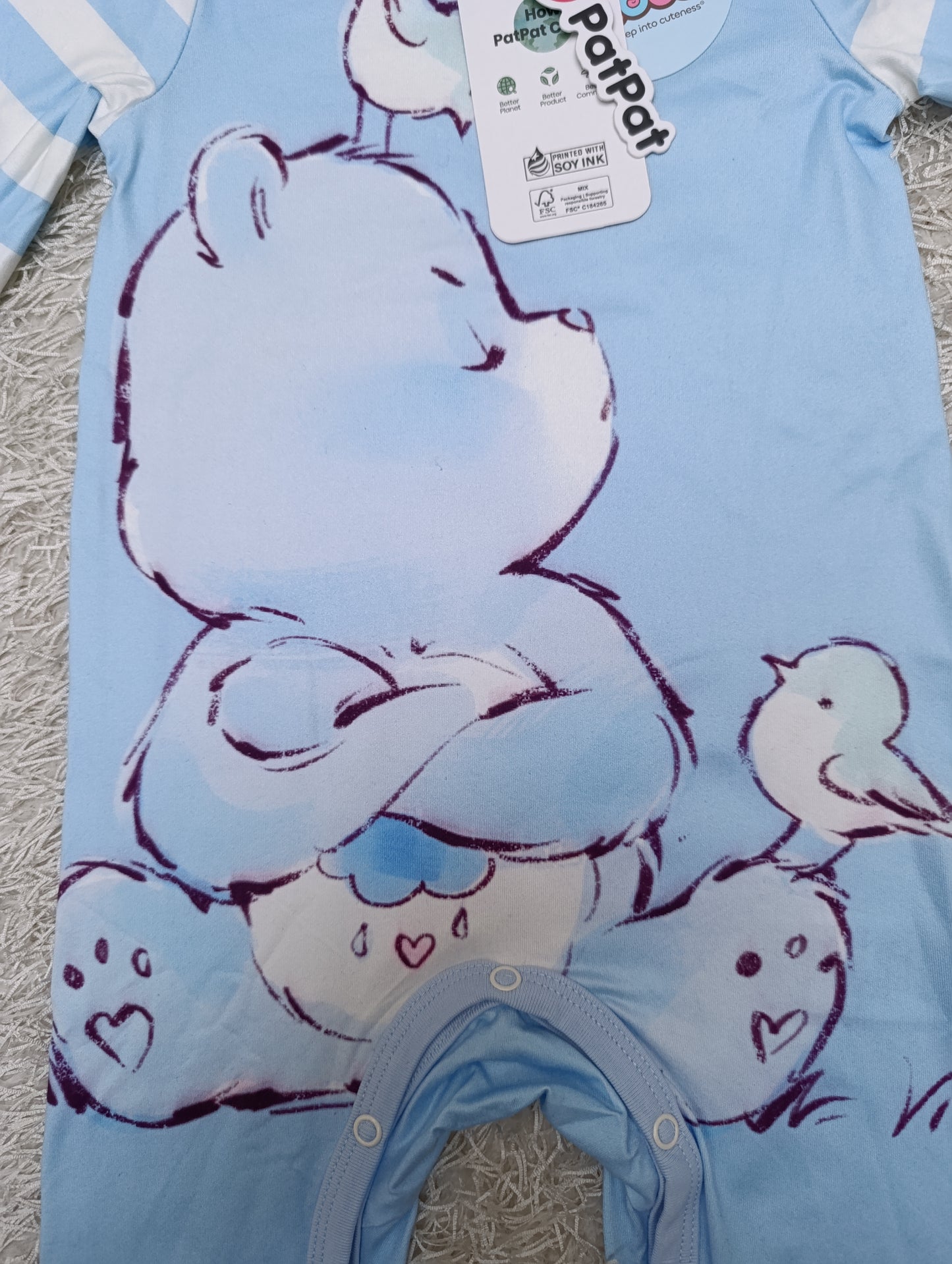 Baby care bears full sleeves romper