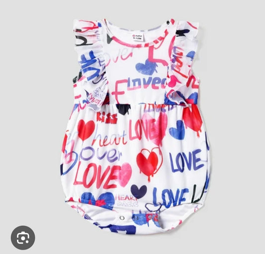 Love heart romper