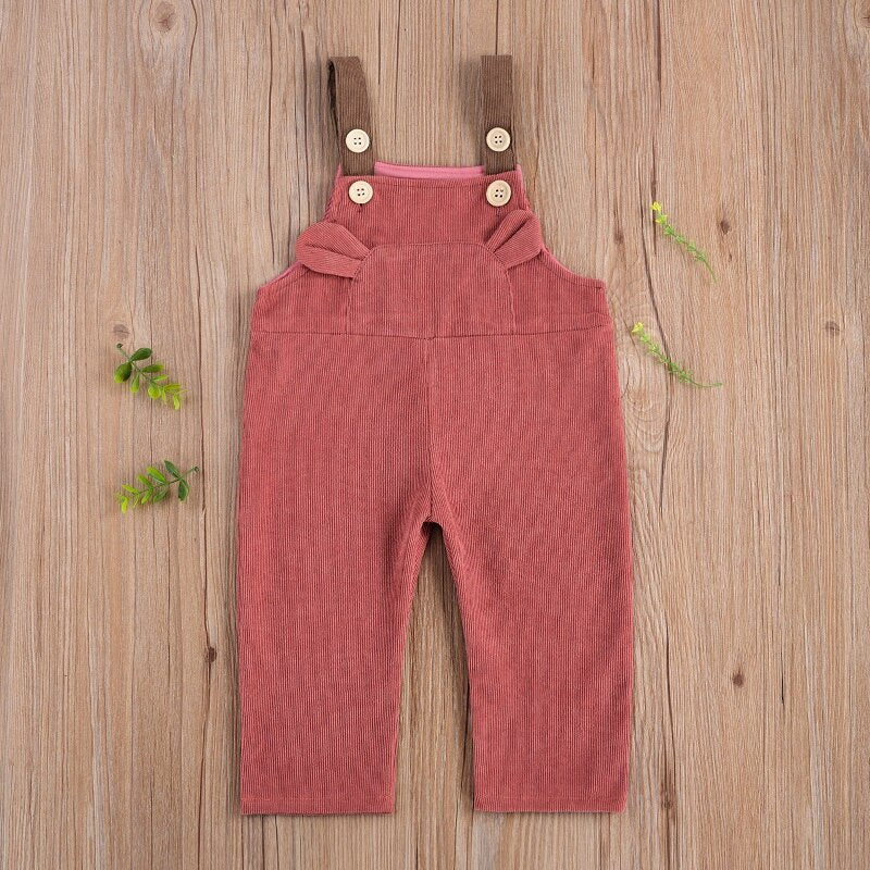Overalls Pants Cartoon Suspender  Corduroy