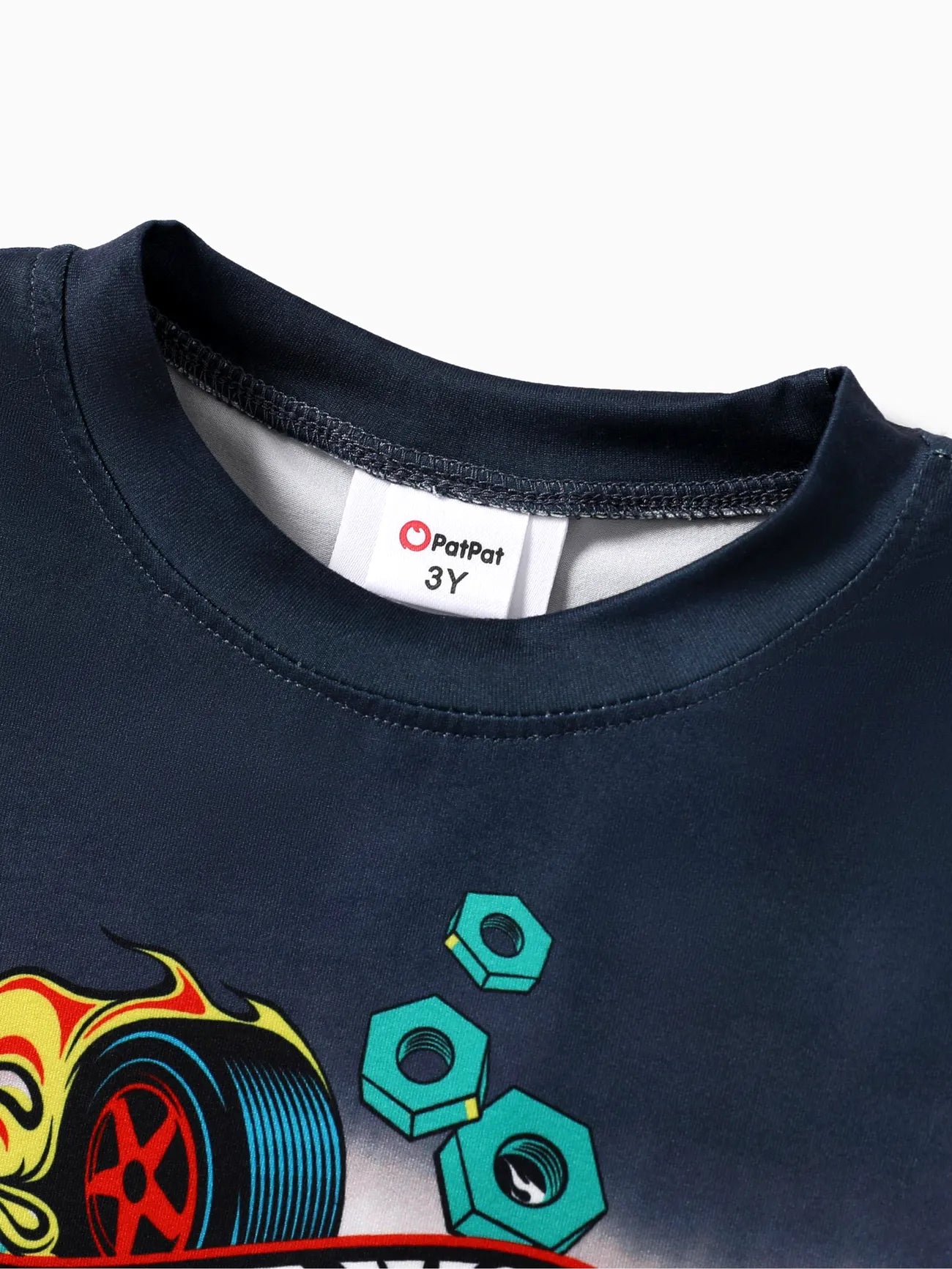 Hot Wheels 1pc Toddler/Kids Boy Flamming Tire Logo T-shirt