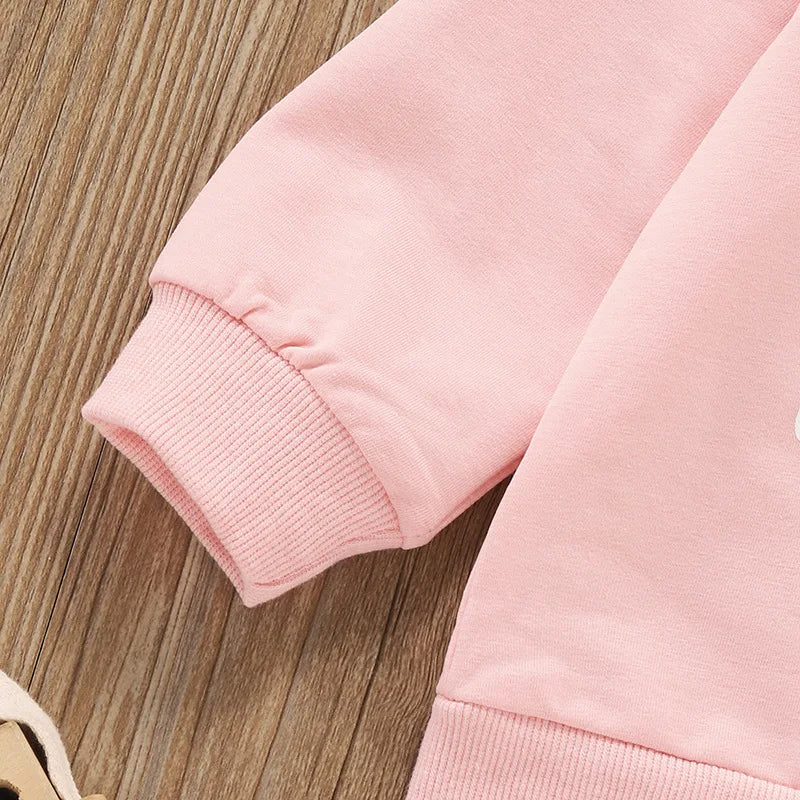 Winter Letter printed round neck pullover long sleeved top